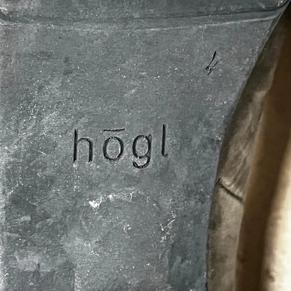 Hogl Gray Rivet Pumps